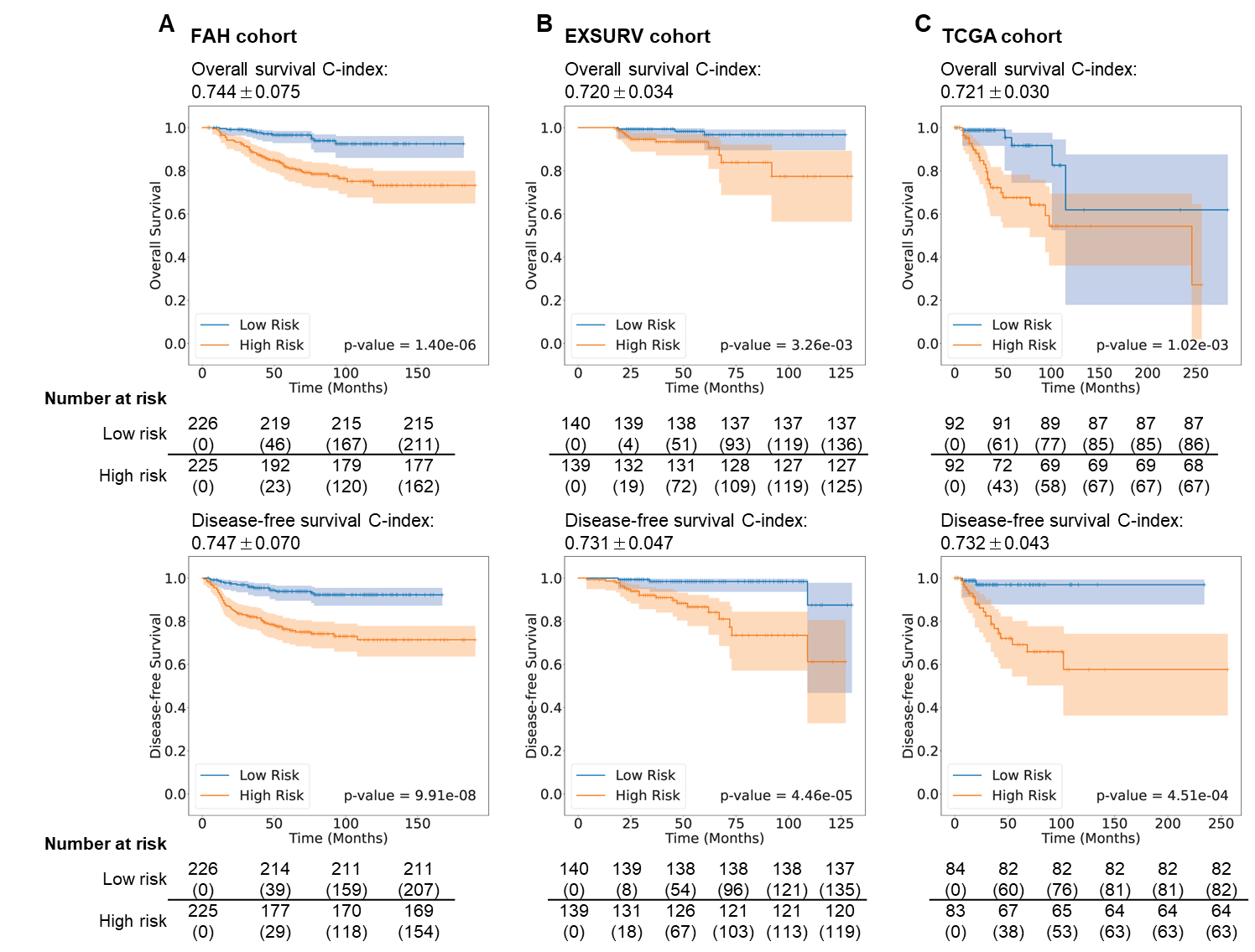 Survival analysis performance