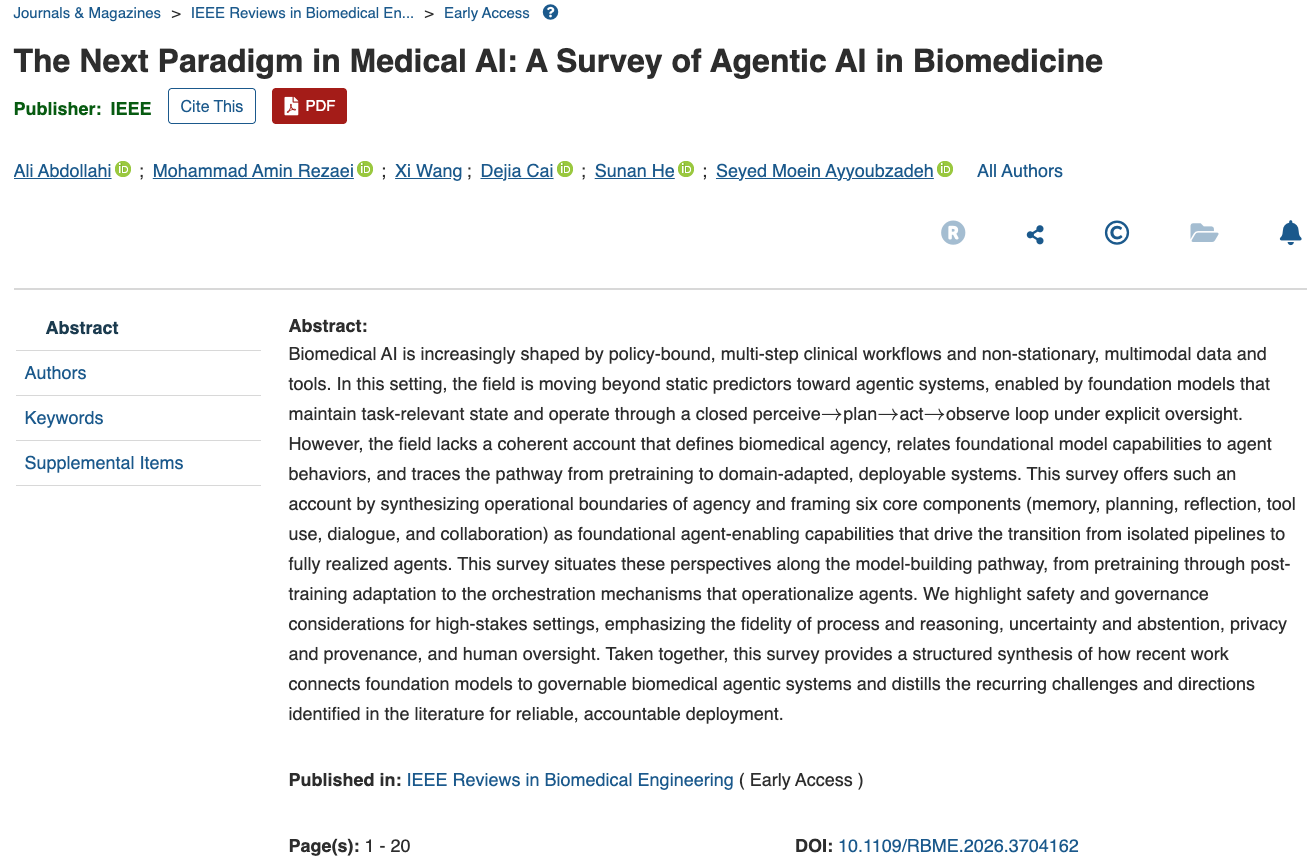 [IEEE RBME] The Next Paradigm in Medical AI: A Survey of Agentic AI in Biomedicine